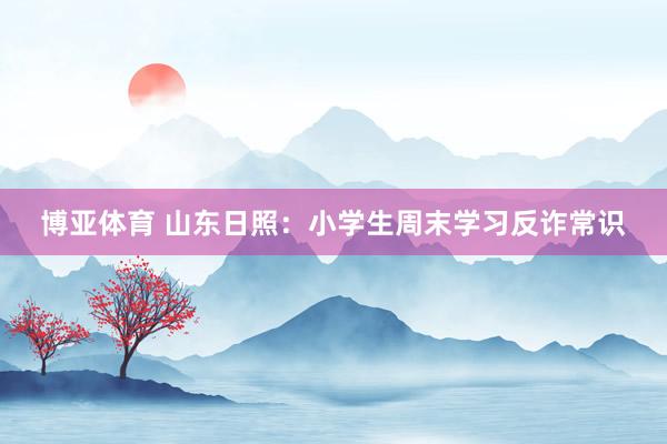 博亚体育 山东日照：小学生周末学习反诈常识