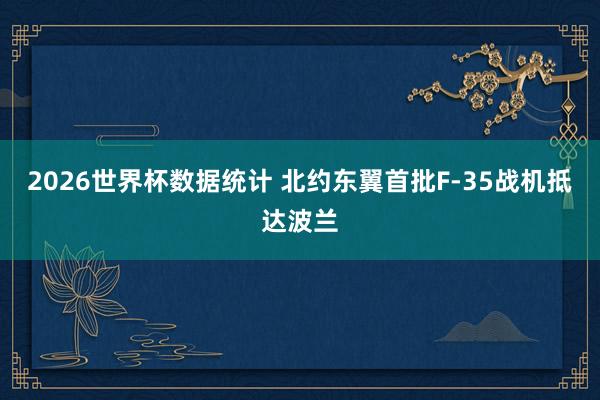 2026世界杯数据统计 北约东翼首批F-35战机抵达波兰