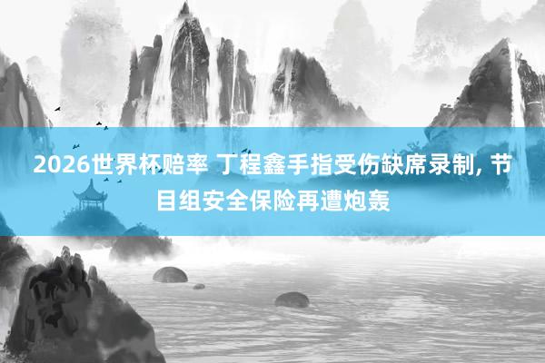 2026世界杯赔率 丁程鑫手指受伤缺席录制, 节目组安全保险