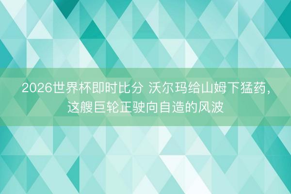 2026世界杯即时比分 沃尔玛给山姆下猛药,这艘巨轮正驶向自造的风波